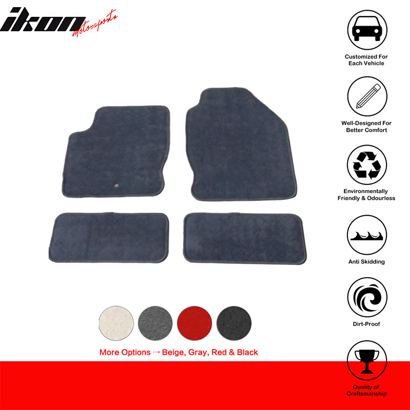 Car Floor Mat for 2000-2007 Ford Focus Gray 4PCS Anti-Slip  Nylon