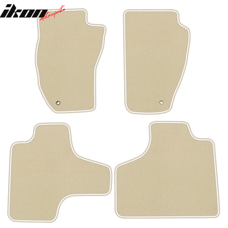 Floor Mats Compatible With 2008-2013 Jeep Liberty, 4Dr Factory Fitment Car Floor Mats Front & Rear Nylon by IKON MOTORSPORTS, 2009 2010 2011 2012