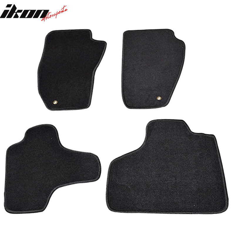 Floor Mats Compatible With 2008-2013 Jeep Liberty, 4Dr Factory Fitment Car Floor Mats Front & Rear Nylon by IKON MOTORSPORTS, 2009 2010 2011 2012