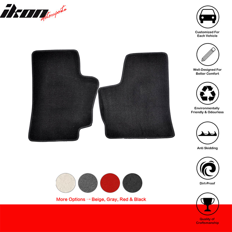 Car Floor Mat for 1994-2001 Dodge Ram Black Carpet 2PC Nylon