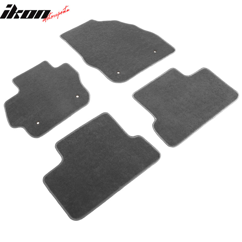 Fits 10-13 Mazda 3 Floor Mats Gray Nylon Carpet 1st 2nd Row 4PC Liner Protection