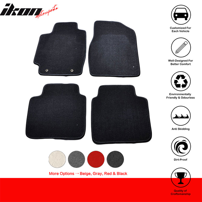 IKON MOTORSPORTS Floor Mats for 2002-2006 Toyota Camry 4Dr Factory Fitment Car Floor Mats Front & Rear Nylon