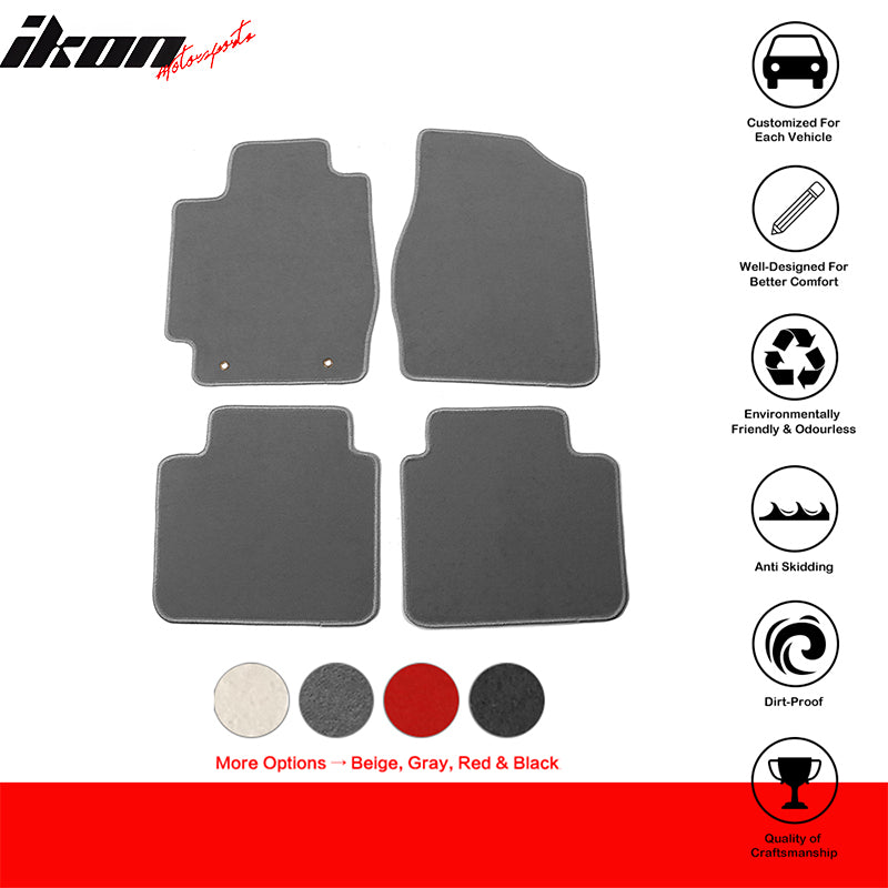 IKON MOTORSPORTS Floor Mats for 2002-2006 Toyota Camry 4Dr Factory Fitment Car Floor Mats Front & Rear Nylon