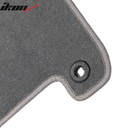 Fits 13-17 Honda Accord Sedan Floor Mats Liner Front Rear Nylon Grey Carpets 4PC