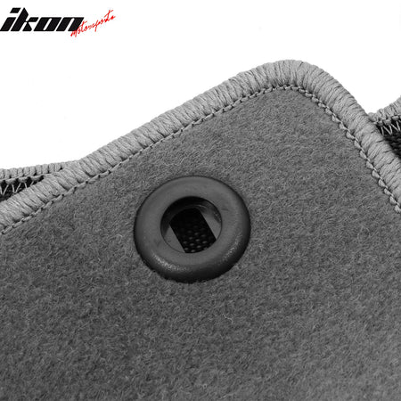 Fits 13-17 Honda Accord Sedan Floor Mats Liner Front Rear Nylon Grey Carpets 4PC