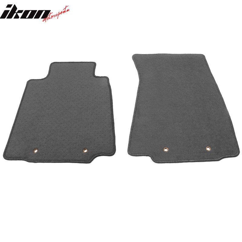 IKON MOTORSPORTS, Floor Mat Compatible With 2009-2019 Nissan 370Z, Factory Fitment Nylon Front Car Floor Mats Liner Carpets Replacement 2PCS