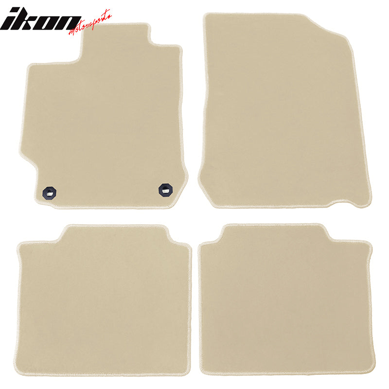 Floor Mats Compatible With 2012-2017 Toyota Camry, Nylon Front Rear Flooring Protection Interior Carpets 4PC By IKON MOTORSPORTS, 2013 2014 2015 2016