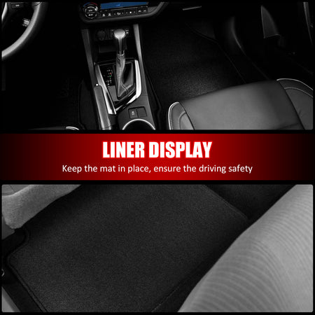 Fits 09-16 Audi A4 S4 Car Floor Mats Liner Nylon Carpets Front Rear Black 4PC