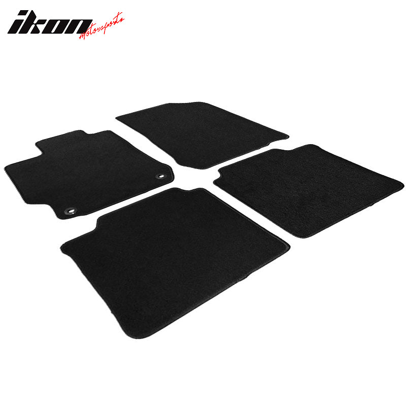 Floor Mats Compatible With 2012-2017 Toyota Camry, Nylon Front Rear Flooring Protection Interior Carpets 4PC By IKON MOTORSPORTS, 2013 2014 2015 2016