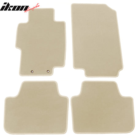 Floor Mats Compatible With 2004-2008 Acura TSX, Nylon Front Rear Flooring Protection Interior Carpets 4PC By IKON MOTORSPORTS, 2005 2006 2007