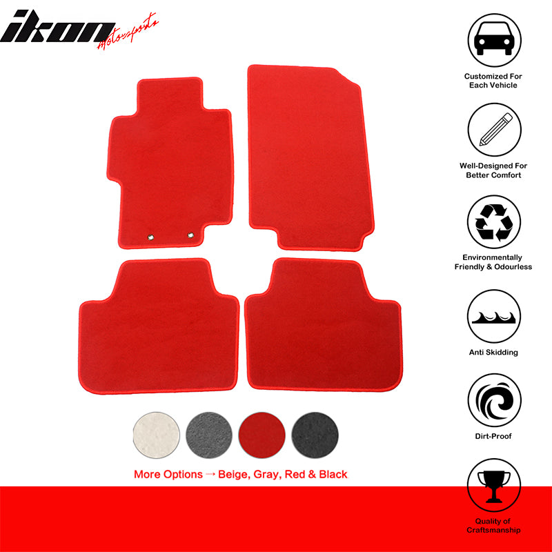 2004 2008 Acura TSX Floor Mats 4PC Nylon Carpet Car Interior Accessories Ikon Motorsports