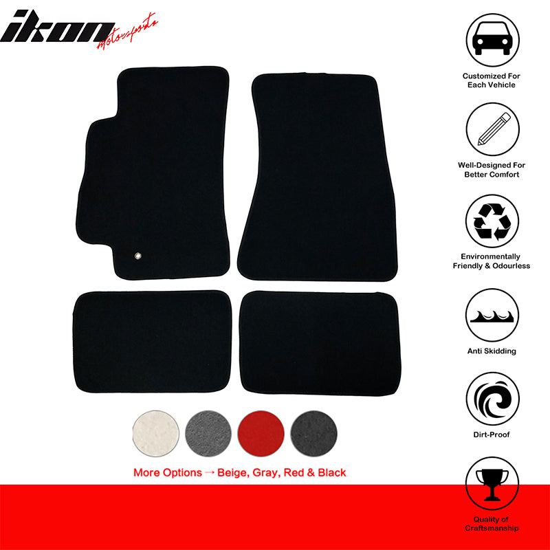 Car Floor Mat for 1993-1998 Toyota Supra Black Carpets Nylon 4 PCS