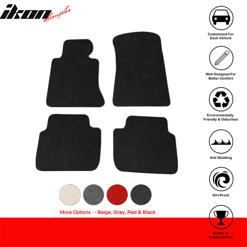 Car Floor Mat for 1998-2006 BMW 3 Series E46 Black Nylon 4PC