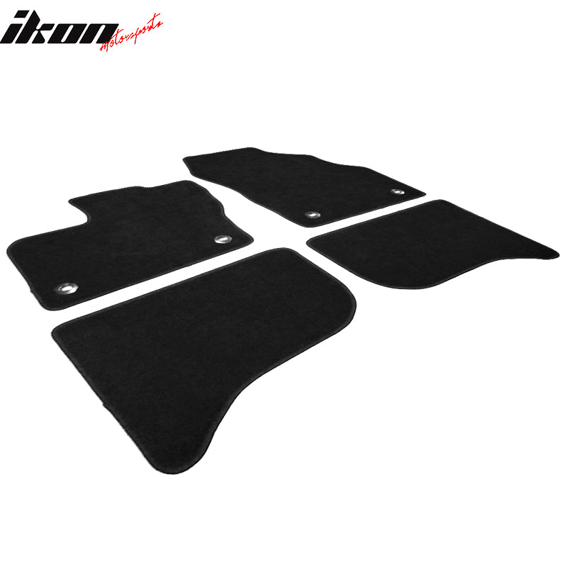 Floor Mats Compatible With 2016-2020 Toyota Mirai, 4 PCS Black Nylon Front Carpets Flooring Protection Interior By IKON MOTORSPORTS