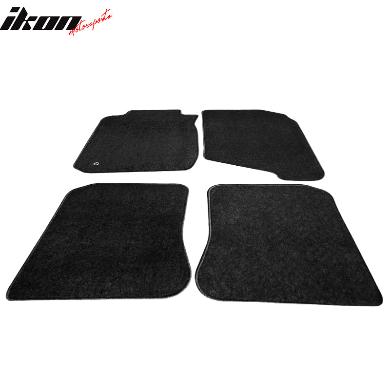 Fits 98-02 Toyota Corolla 4PCS Auto Car Front Rear Floor Mats Carpet Black Nylon