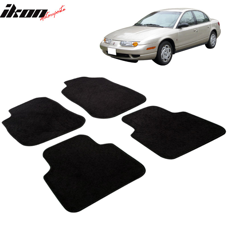 Car Floor Mat for 2000-2002 Saturn LS-Series Black Nylon Floor Mat