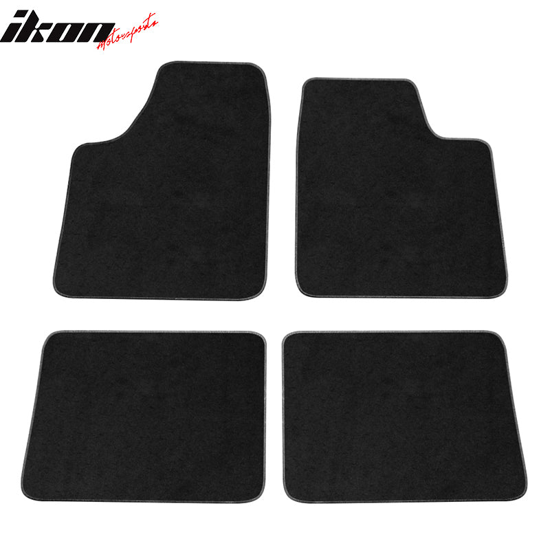 Floor Mats Carpet Compatible With 2000-2005 Chevy Impala & Monte Carlo Front Rear Black Nylon Mats 4 Pieces Set