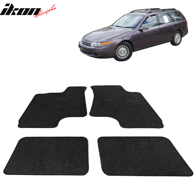 Car Floor Mat for 2000-2002 Saturn S-Series Black Nylon