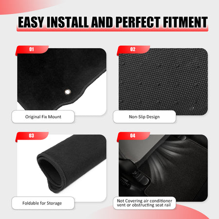Fits 13-18 Nissan Altima OE Style 4PCS Floor Mats Non-Slip Carpets Nylon Black