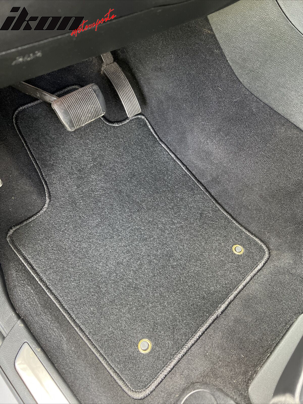 Fits 11-25 Dodge Durango 16-21 Jeep Grand Cherokee Floor Mats 2PC Black Nylon