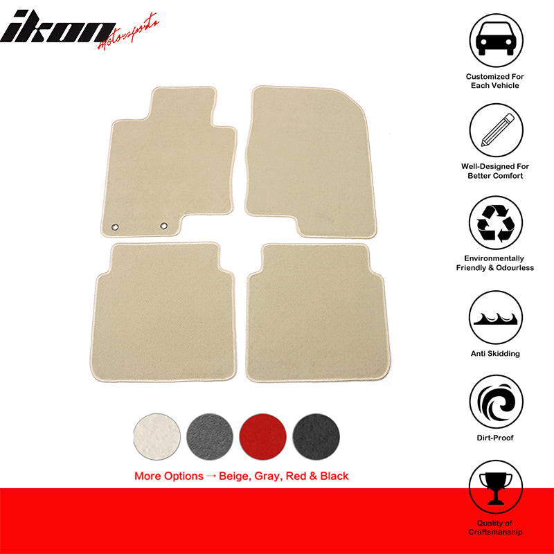 Floor Mats Compatible With 11-15 Kia Optima, Nylon Flooring Protection Interior Carpets by IKON MOTORSPORTS, 2012 2013 2014