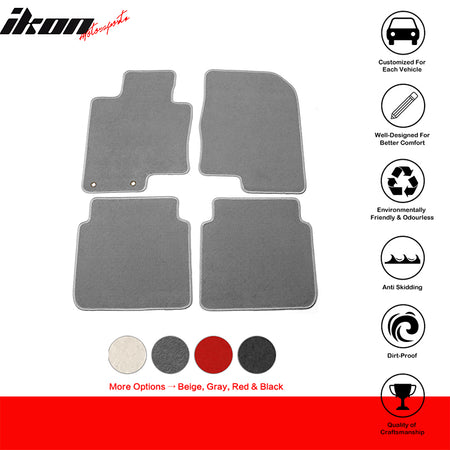 Floor Mats Compatible With 11-15 Kia Optima, Nylon Flooring Protection Interior Carpets by IKON MOTORSPORTS, 2012 2013 2014