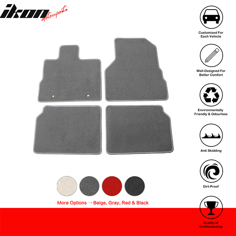 Floor Mats Compatible With 10-17 Chevy Equinox, Nylon Flooring Protection Interior Carpets by IKON MOTORSPORTS, 2011 2012 2013 2014 2015 2016