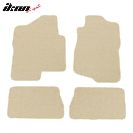 Floor Mats Compatible With 2007-2013 Chevy Silverado Sierra Tahoe Yukon, Nylon Flooring Protection Interior Carpets by IKON MOTORSPORTS, 2008 2009 2010 2011 2012