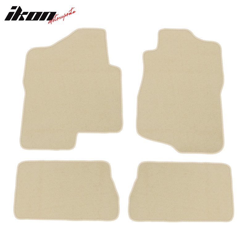 Floor Mats Compatible With 2007-2013 Chevy Silverado Sierra Tahoe Yukon, Nylon Flooring Protection Interior Carpets by IKON MOTORSPORTS, 2008 2009 2010 2011 2012