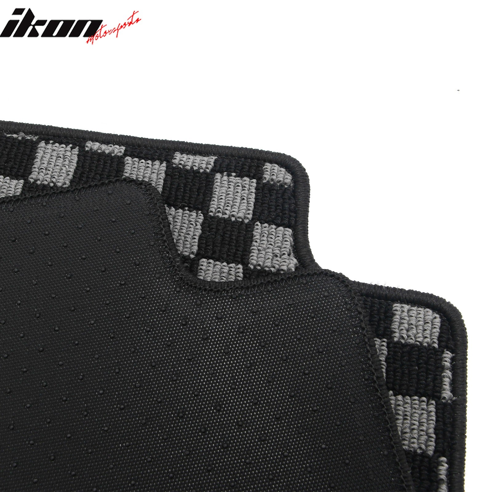 Fits 96-00 Honda Civic Floor Mats Non-Slip Carpets Checkered Black Gray Plaid