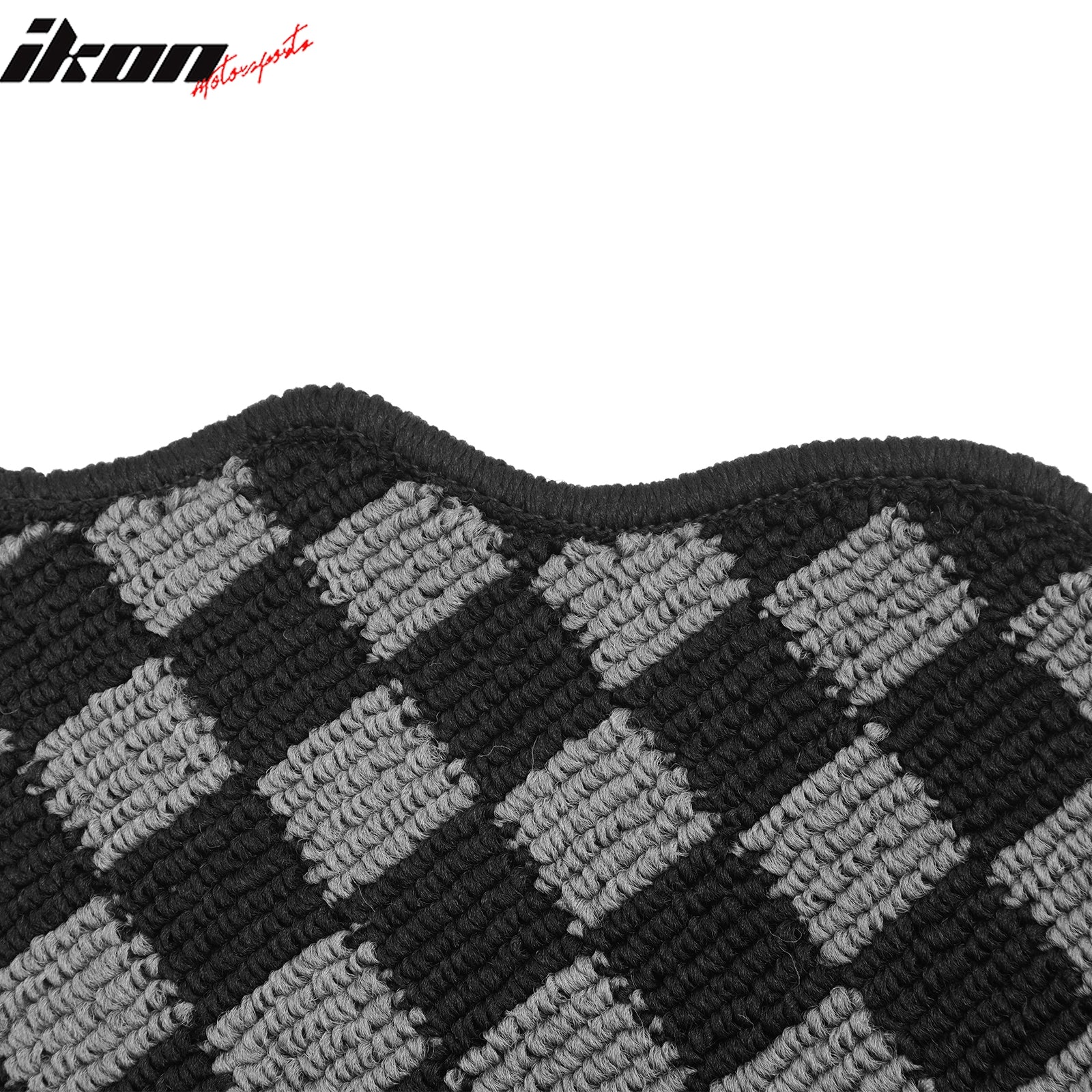 07-13 E92 3-Series 2DR Floor Mats Carpets Checkered Black Gray Plaid FOR: (BMW)