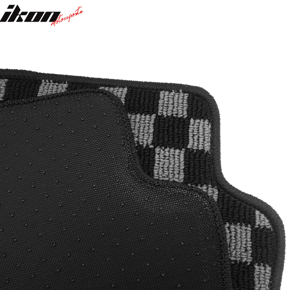 07-13 E92 3-Series 2DR Floor Mats Carpets Checkered Black Gray Plaid FOR: (BMW)