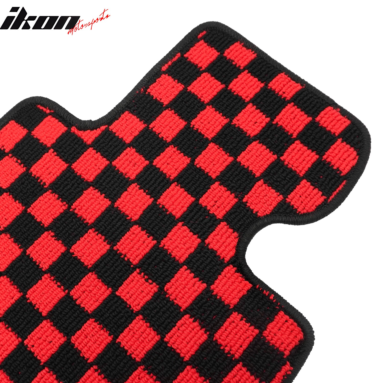 Fits 07-13 BMW E92 3-Series Coupe Floor Mats Checkered Carpets Black Red Plaid