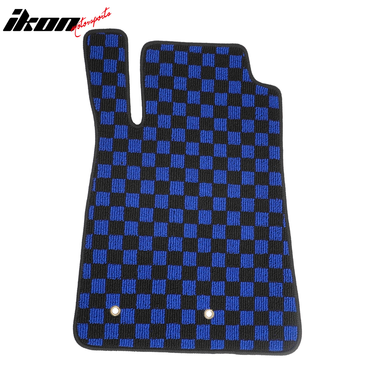 Fits 05-09 Ford Mustang Anti-slip Floor Mats Checkered Carpets Black Blue Plaid