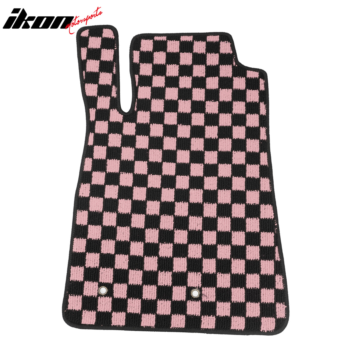 Fits 05-09 Ford Mustang Anti-slip Floor Mats Checkered Carpets Black Pink Plaid