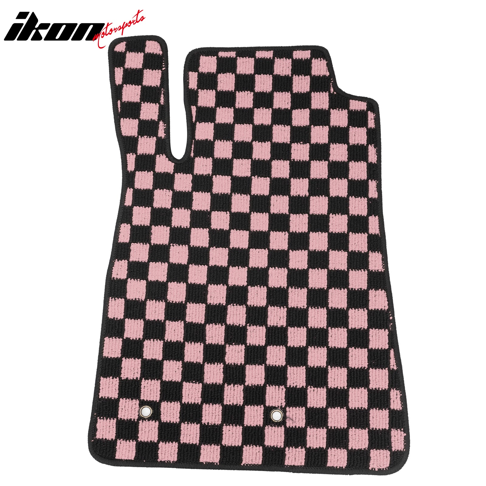 Fits 05-09 Ford Mustang Anti-slip Floor Mats Checkered Carpets Black Pink Plaid
