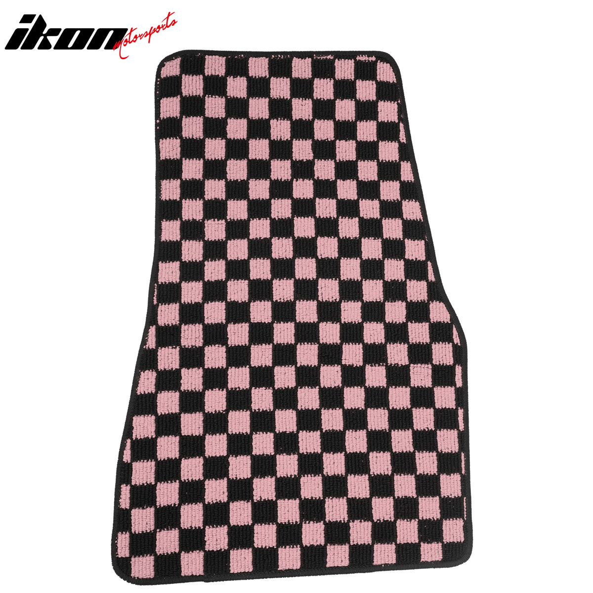 Fits 05-09 Ford Mustang Anti-slip Floor Mats Checkered Carpets Black Pink Plaid