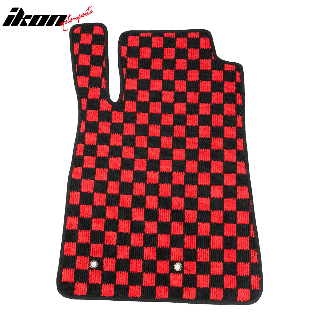 Fits 05-09 Ford Mustang Anti-slip Floor Mats Checkered Carpets Black Red Plaid