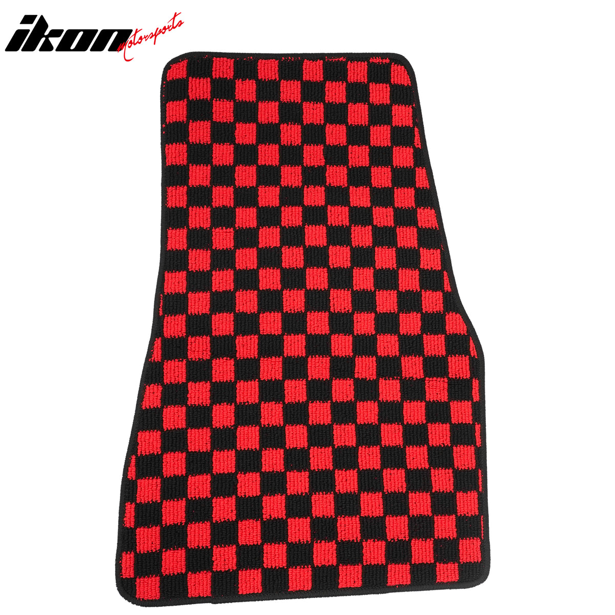 Fits 05-09 Ford Mustang Anti-slip Floor Mats Checkered Carpets Black Red Plaid