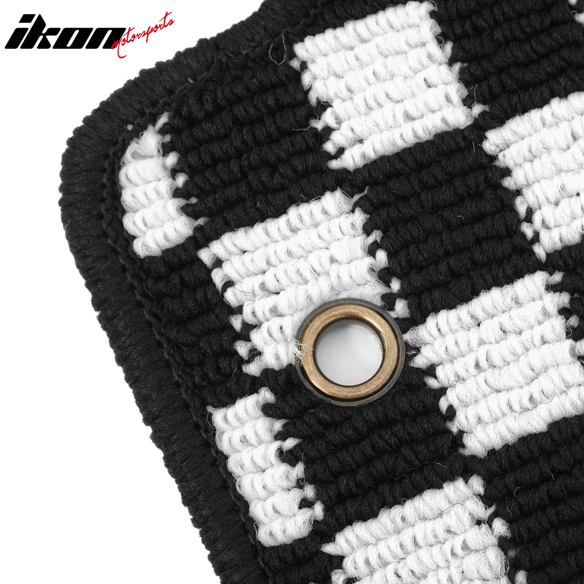 Fits 09-13 Toyota Corolla Auto Floor Mats Checkered Carpets Black White Plaid