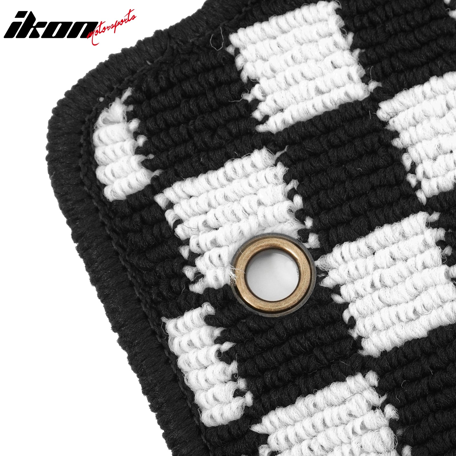 Fits 09-13 Toyota Corolla Auto Floor Mats Checkered Carpets Black White Plaid