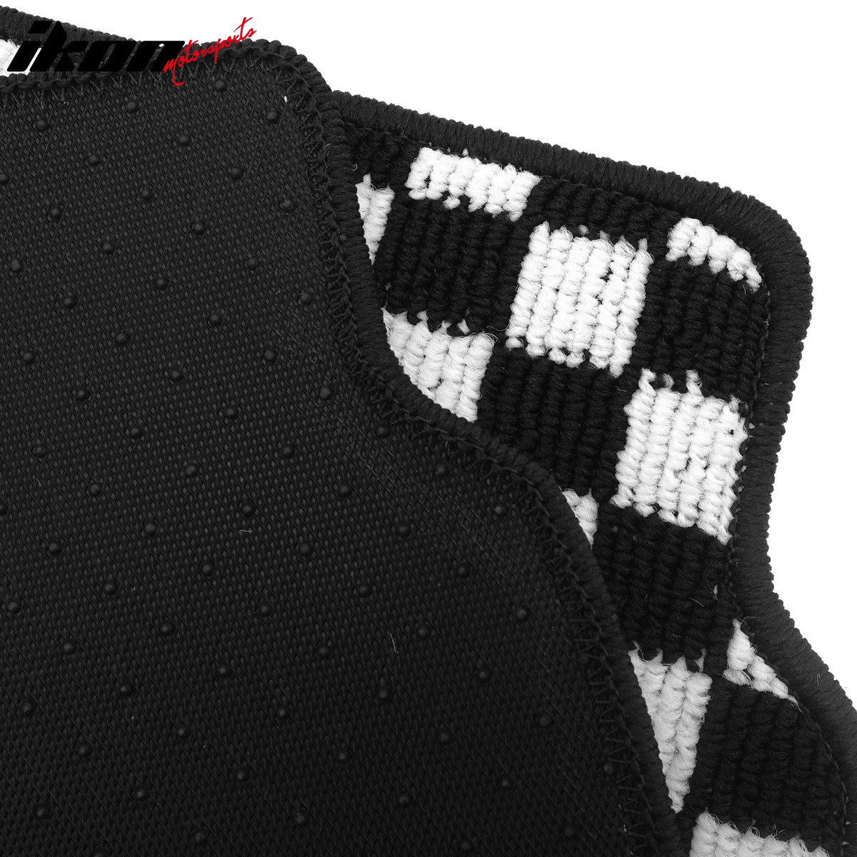 Fits 09-13 Toyota Corolla Auto Floor Mats Checkered Carpets Black White Plaid