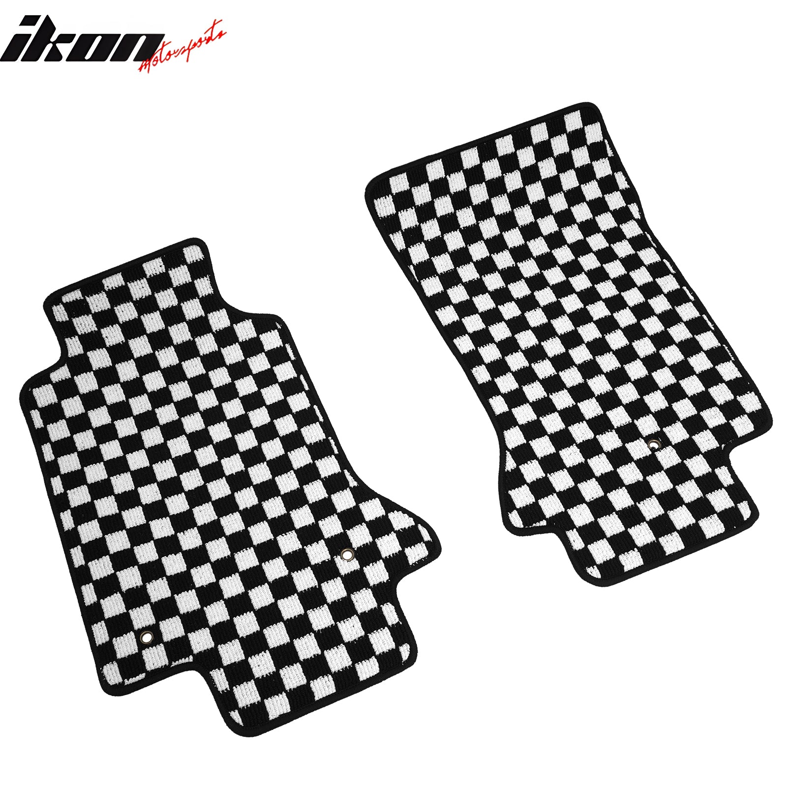 Fits 97-04 Chevrolet Corvette Car Floor Mats Checkered Carpets Black White Plaid