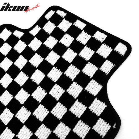 Fits 97-04 Chevrolet Corvette Car Floor Mats Checkered Carpets Black White Plaid