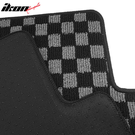 Fits 04-08 Acura TL 4DR Floor Mats Non-Slip Carpets Checkered Black Gray Plaid