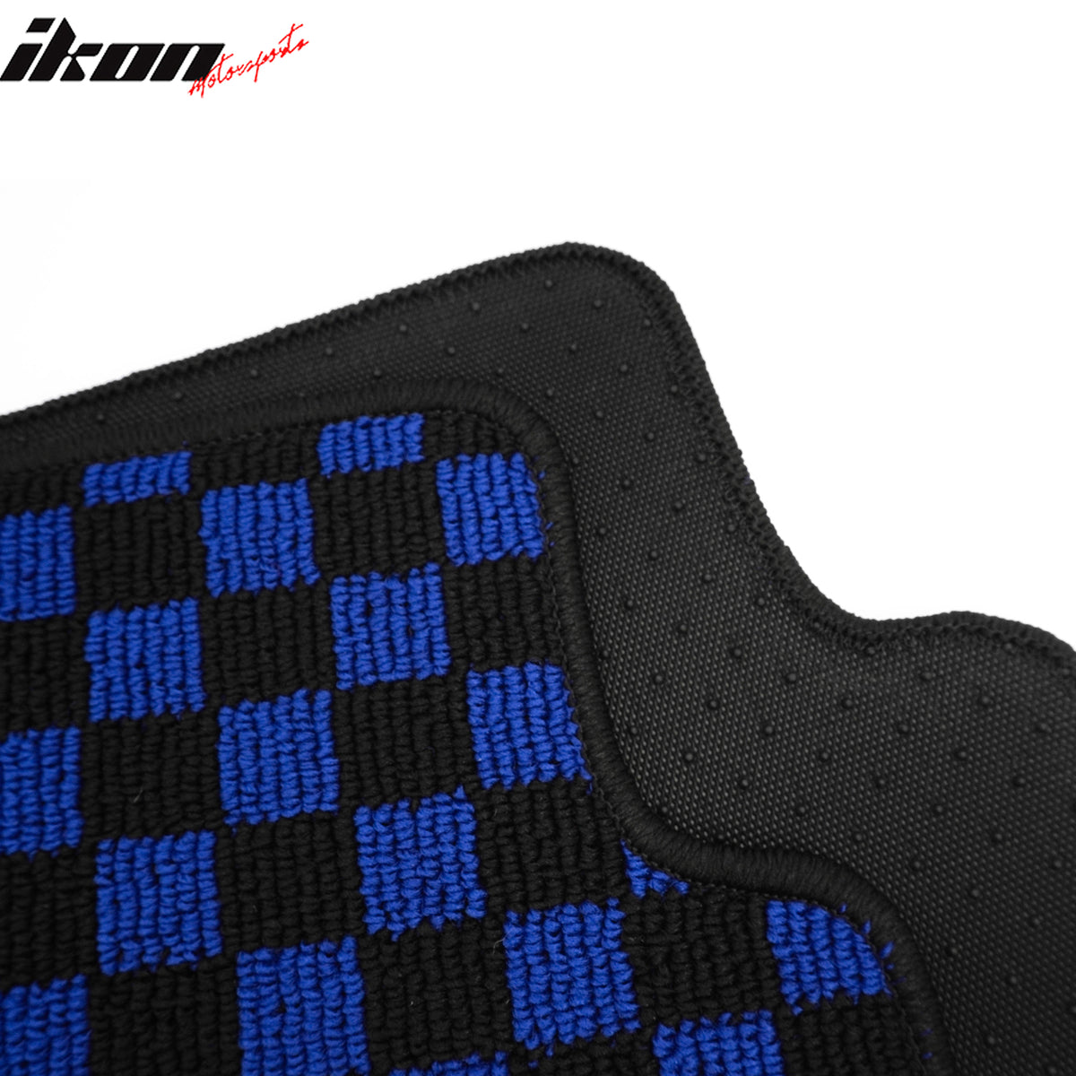 Fits 11-14 Hyundai Sonata Anti-slip Floor Mats Checkered Carpet Black Blue Plaid