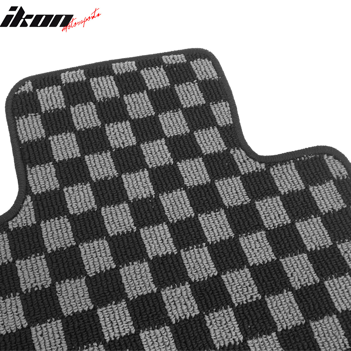 Fits 11-14 Hyundai Sonata Floor Mats Non-Slip Carpets Checkered Black Gray Plaid