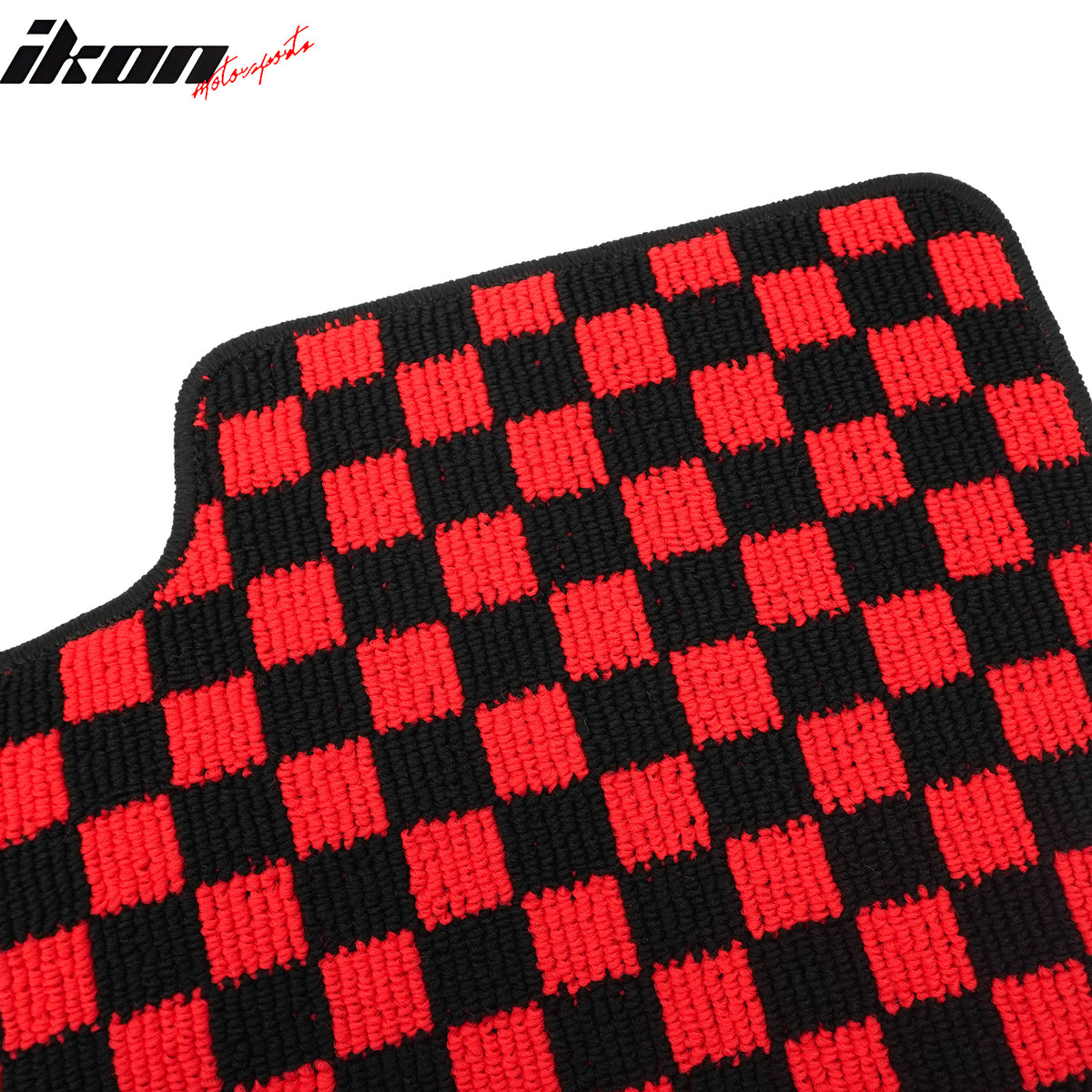 Fits 12-18 Ford Focus Car Anti-slip Floor Mats Checkered Carpets Black Red Plaid