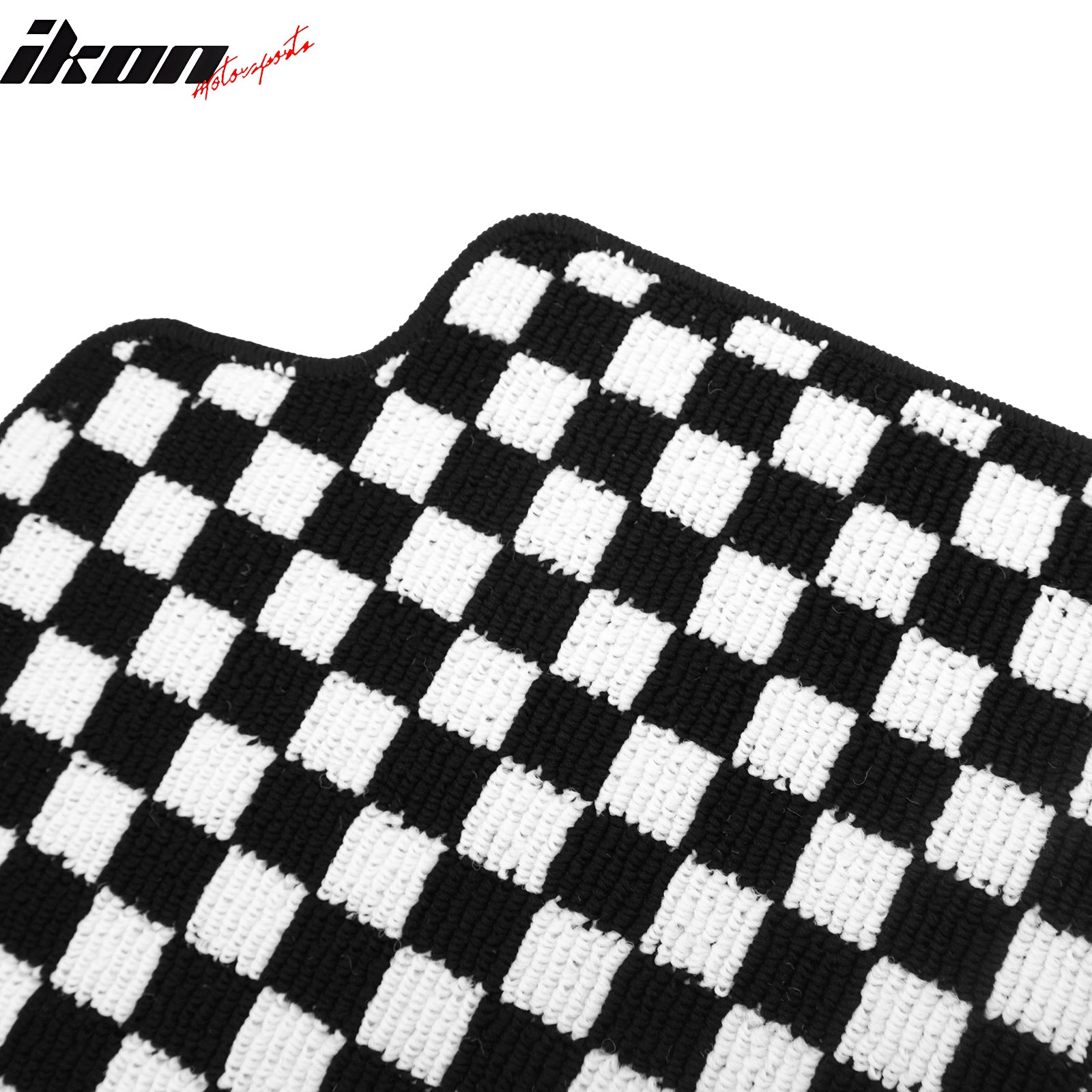 Fits 12-18 Ford Focus Anti-slip Floor Mats Checkered Carpets Black White Plaid