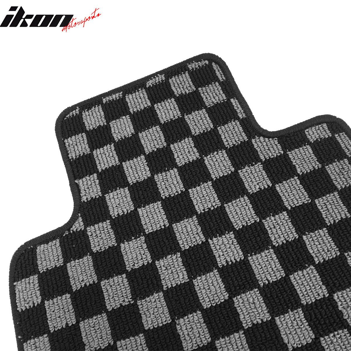 Fits 04-08 Acura TSX Floor Mats Non-Slip Carpets Checkered Black Gray Plaid 4PCS
